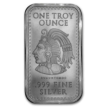 Load image into Gallery viewer, 1 oz Fine Silver Bar – Aztec Calendar .999