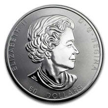 Load image into Gallery viewer, 2017 Canada 10 oz Silver $50 Magnificent Maple Leaves BU