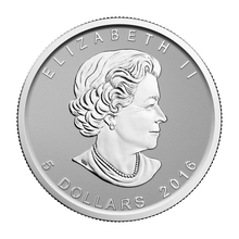 Load image into Gallery viewer, 1 oz 2016 Canadian Maple Leaf Four Leaf Clover Privy Reverse Proof Silver Coin