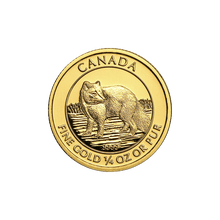 Load image into Gallery viewer, 1/4 oz 2014 Canadian Arctic Fox Gold Coin | Royal Canadian Mint