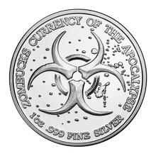 Load image into Gallery viewer, 1 oz Zombucks World Kookaburied Silver Round