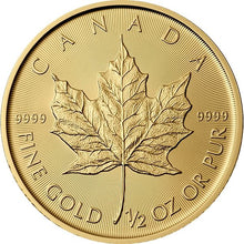 Load image into Gallery viewer, 1/2 Oz Gold Maple Leaf Coin (Random Year) – Royal Canadian Mint
