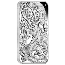 Load image into Gallery viewer, AUSTRALIAN DRAGON – 2021 1 OZ PURE SILVER PROOF RECTANGULAR COIN – PERTH MINT