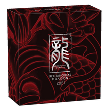 Load image into Gallery viewer, AUSTRALIAN DRAGON – 2021 1 OZ PURE SILVER PROOF RECTANGULAR COIN – PERTH MINT