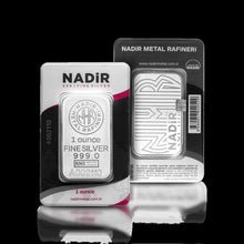 Load image into Gallery viewer, Nadir 1 oz Silver Bar in Assay Card