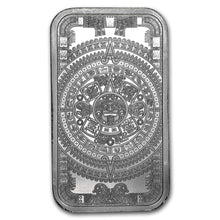 Load image into Gallery viewer, 1 oz Fine Silver Bar – Aztec Calendar .999
