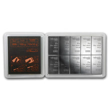 Load image into Gallery viewer, 10 X 10 GRAM SILVER BAR – VALCAMBI COMBIBAR IN ASSAY
