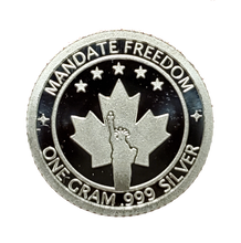 Load image into Gallery viewer, 1 Gram Mandate Freedom .999 Silver Round
