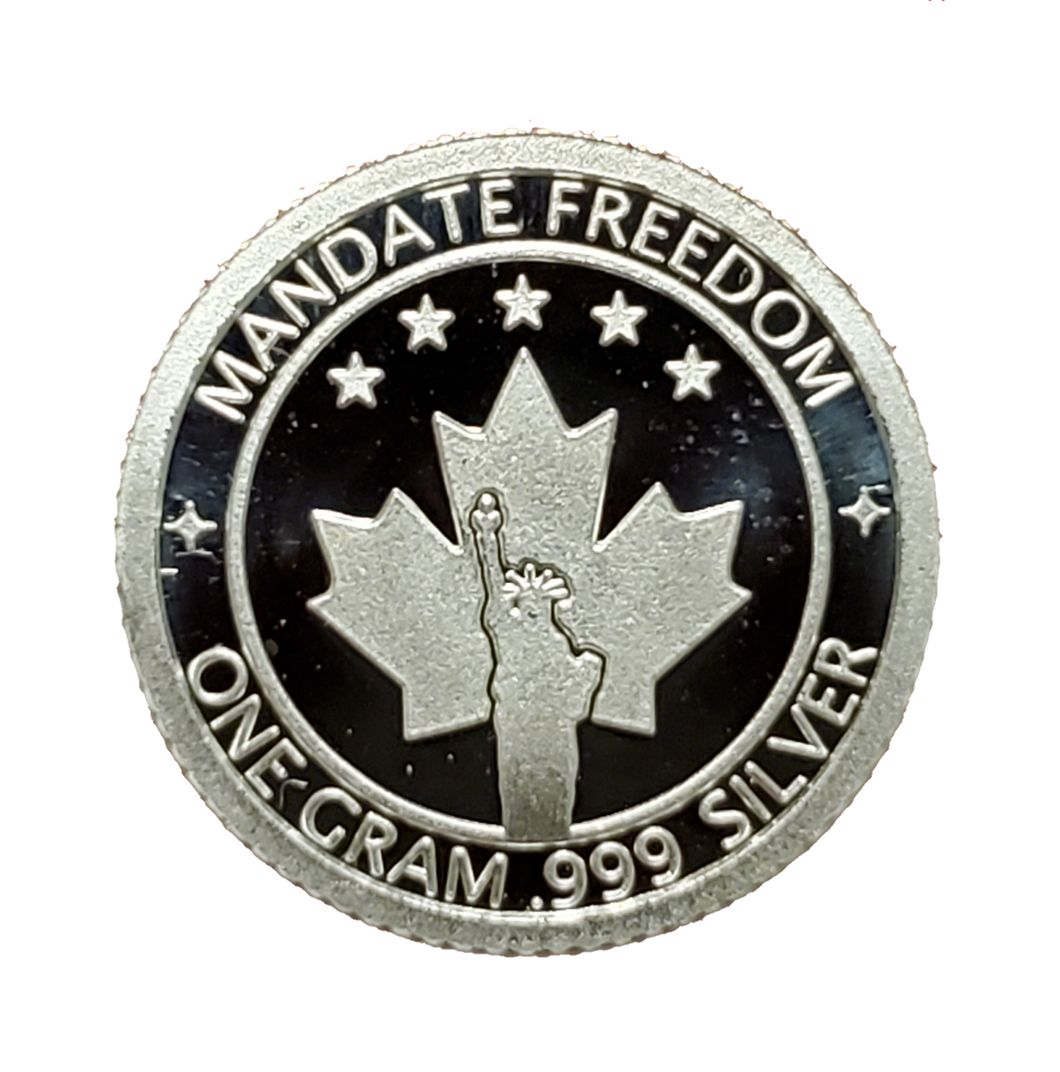 1 Gram Mandate Freedom .999 Silver Round