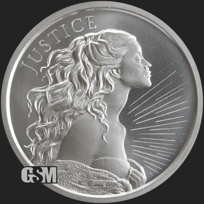 1 oz Silver Shield Justice Silver Round | Golden State Mint