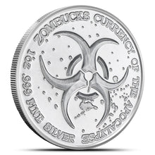 Load image into Gallery viewer, 1 oz Zombucks Kangaruin Silver Round
