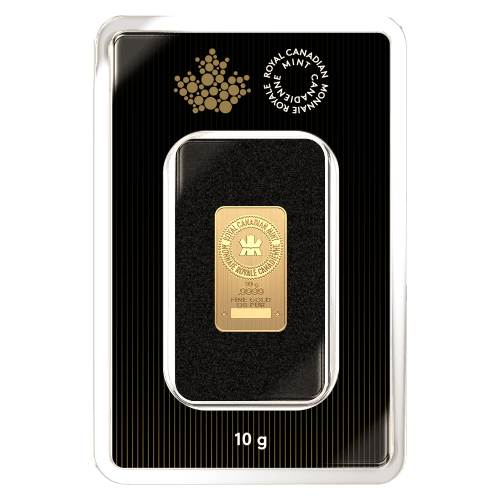 10 gram .9999 Gold Bar Royal Canadian Mint