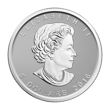 Load image into Gallery viewer, 1 oz 2016 Canadian Maple Leaf Four Leaf Clover Privy Reverse Proof Silver Coin
