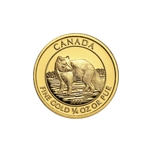 Load image into Gallery viewer, 1/4 oz 2014 Canadian Arctic Fox Gold Coin | Royal Canadian Mint
