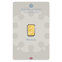 Load image into Gallery viewer, 1 gram Britannia Gold Bar by The Royal Mint
