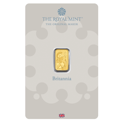 1 gram Britannia Gold Bar by The Royal Mint