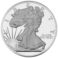 Load image into Gallery viewer, 5 oz Eagle Liberty .999 Silver Round by Silvertowne Mint
