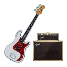 Load image into Gallery viewer, Set of 2 x 2023 1 oz Fender Bass Guitar and Amp Silver Coins | PAMP Suisse
