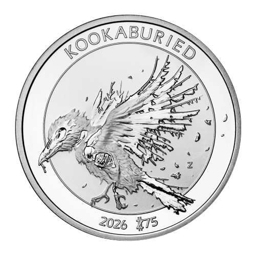 1 oz Zombucks World Kookaburied Silver Round