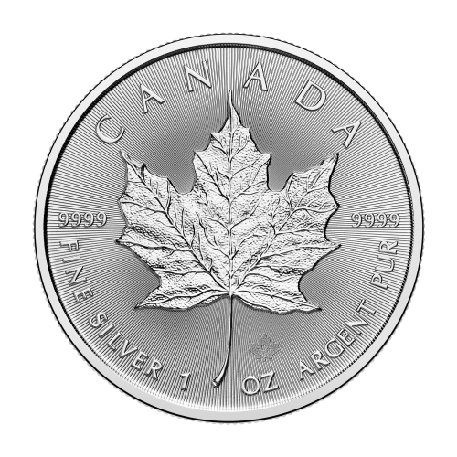 1 oz 2024 Canadian Maple Leaf King Charles Silver Coin Royal Canadian Mint