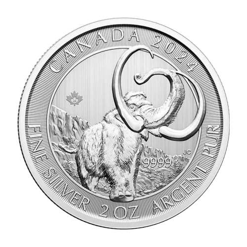 2 oz 2024 Ice Age: Woolly Mammoth Silver Coin Royal Canadian Mint