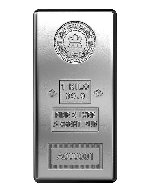 1 kilo Silver Bar Royal Canadian Mint