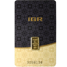 Load image into Gallery viewer, 1/2 Gram Gold Bar (Inc. Assay Card) – Istanbul Gold Refining
