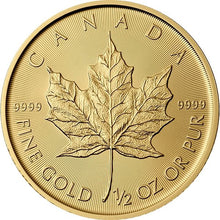 Load image into Gallery viewer, 1/2 Oz Gold Maple Leaf Coin (Random Year) – Royal Canadian Mint
