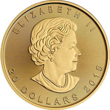 Load image into Gallery viewer, 1/2 Oz Gold Maple Leaf Coin (Random Year) – Royal Canadian Mint
