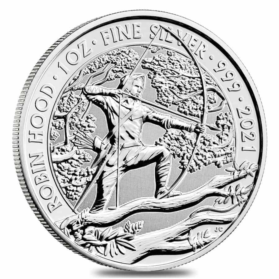 2021 – 1 Oz Silver Robin Hood Coin – Royal Mint UK