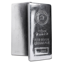 Load image into Gallery viewer, 100oz Royal Canadian Mint .9999 Silver Bar
