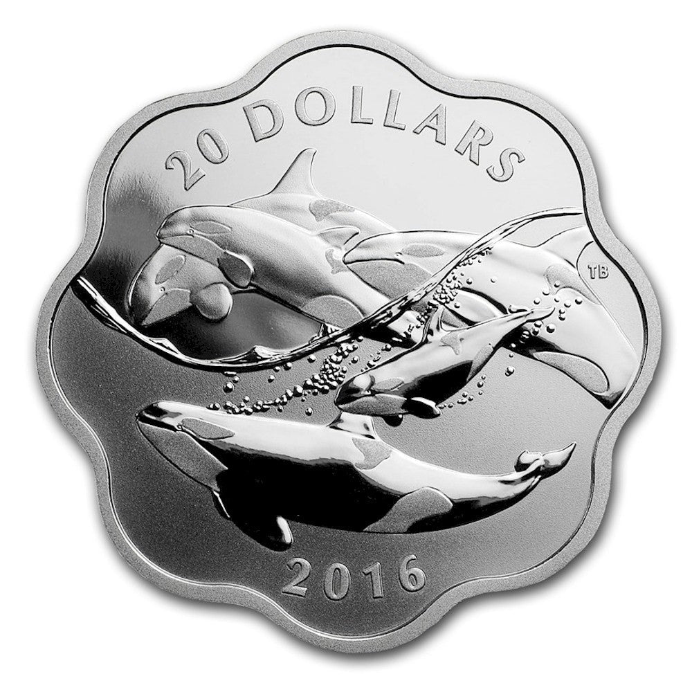 2016 $20 FINE SILVER COIN MASTER OF THE SEA: THE ORCA