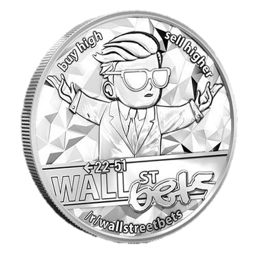 2021 Blockchain Mint Wall Street Bets 1 oz Silver Round