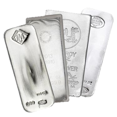 Silver – 100 oz Random Bar (our choice)