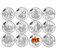 Load image into Gallery viewer, Complete $10 2013 &quot;O Canada&quot; Series 12-Coin Set in a Wooden Display Case
