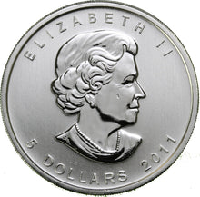 Load image into Gallery viewer, 1 oz 2011 Canadian Grizzly Bear $5 .9999 Silver Coin Royal Canadian Mint
