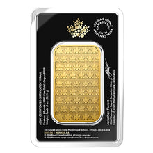 Load image into Gallery viewer, 1 oz Royal Canadian Mint New Style Gold Bar
