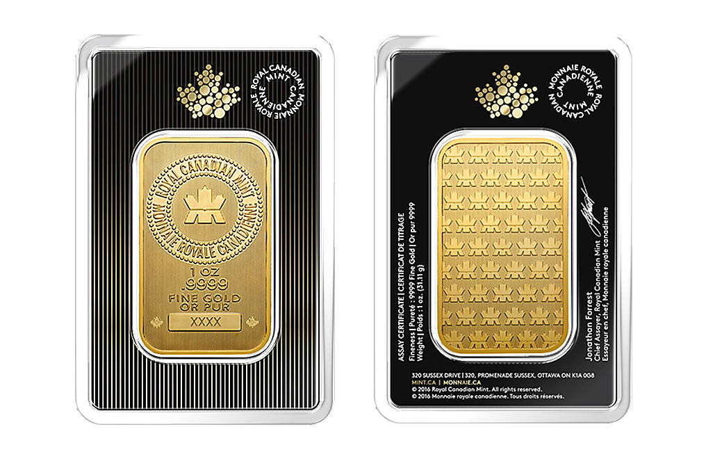 1 oz Royal Canadian Mint New Style Gold Bar