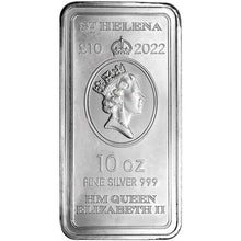 Load image into Gallery viewer, 2022 10 Oz Silver St. Helena Queens Virtues Victory Rectangular Coin – East India Company
