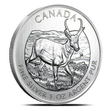 2013 Royal Canadian Mint Pronghorn Antelope 1 oz .9999 Silver Coin