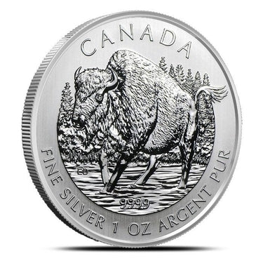 Royal Canadian Mint 2013 Canadian Wood Bison 1 oz Silver Coin