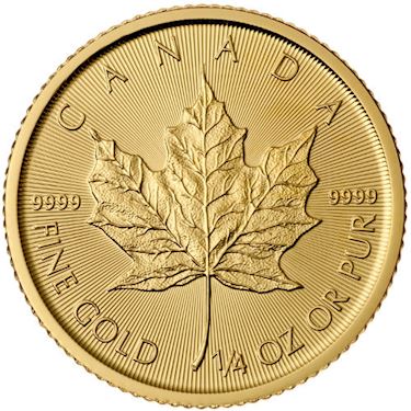 1/4 oz Canadian Gold Maple Leaf Coin (Random Year)