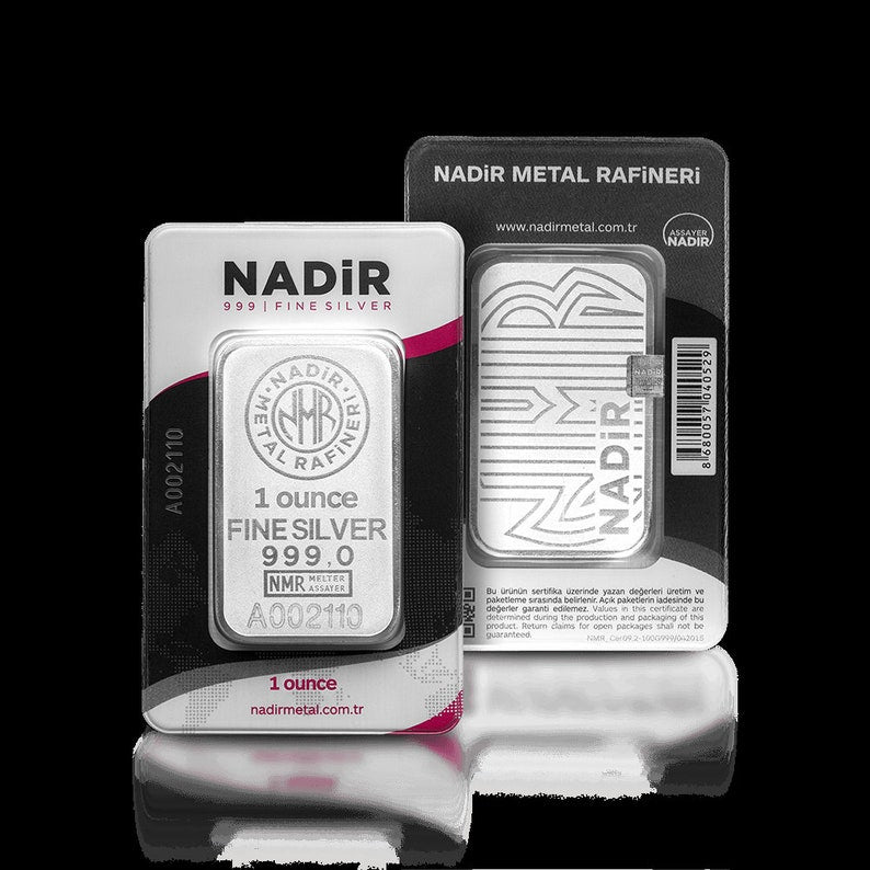 Nadir 1 oz Silver Bar in Assay Card