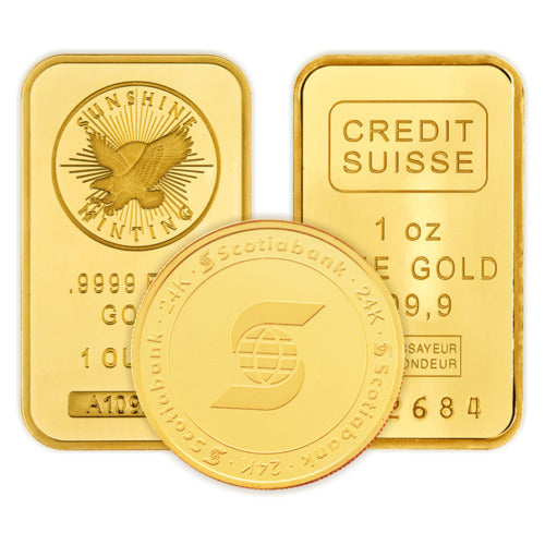 1oz .999+ Pure Gold Assorted