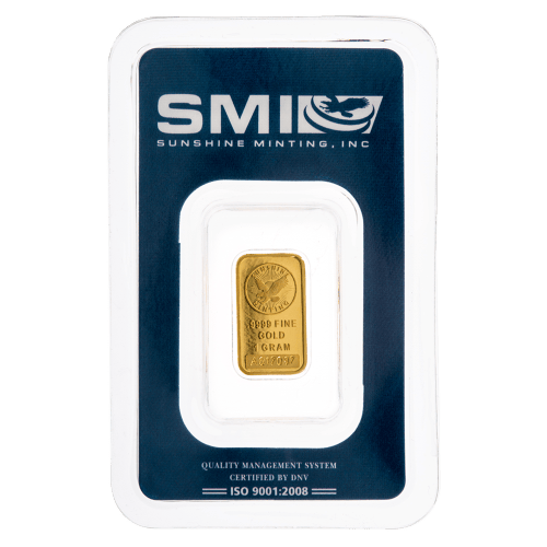 1 gram Gold Bar | Sunshine Minting